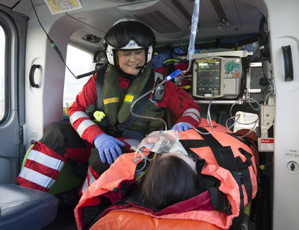 photograph, on-board rescue helicopter